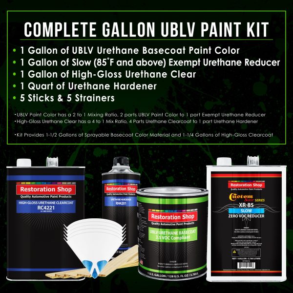 Tractor Red - LOW VOC Urethane Basecoat with Clearcoat Auto Paint - Complete Slow Gallon Paint Kit - Professional High Gloss Automotive Coating Online Sale - Image 2