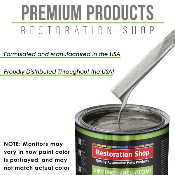 Graphite Gray Metallic - LOW VOC Urethane Basecoat with Clearcoat Auto Paint - Complete Medium Quart Paint Kit - Professional Gloss Automotive Coating Discount - Image 4