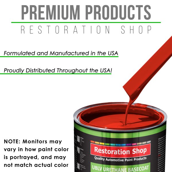 Swift Red - LOW VOC Urethane Basecoat with Premium Clearcoat Auto Paint (Complete Medium Gallon Paint Kit) Professional High Gloss Automotive Coating For Sale - Image 4