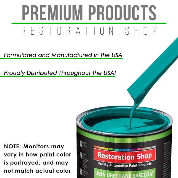 Deep Aqua - LOW VOC Urethane Basecoat with Premium Clearcoat Auto Paint - Complete Medium Quart Paint Kit - Professional High Gloss Automotive Coating Cheap - Image 4