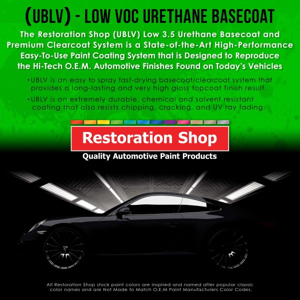 Deep Aqua - LOW VOC Urethane Basecoat with Premium Clearcoat Auto Paint - Complete Medium Quart Paint Kit - Professional High Gloss Automotive Coating Cheap - Image 3