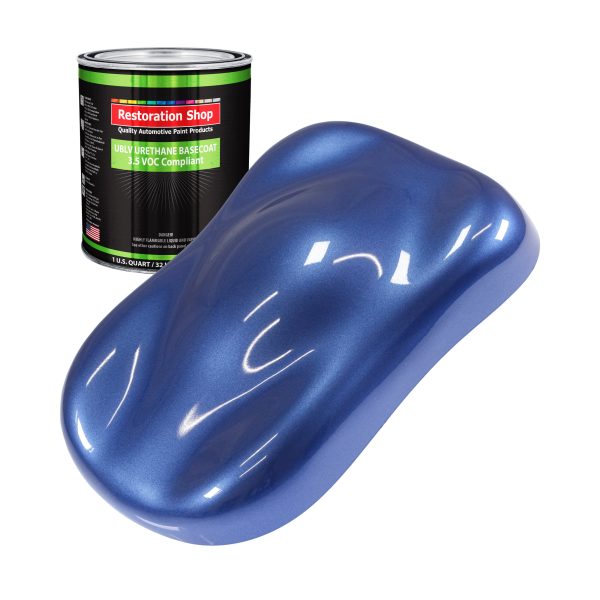 Cosmic Blue Metallic - LOW VOC Urethane Basecoat Auto Paint - Quart Paint Color Only - Professional High Gloss Automotive Coating Cheap