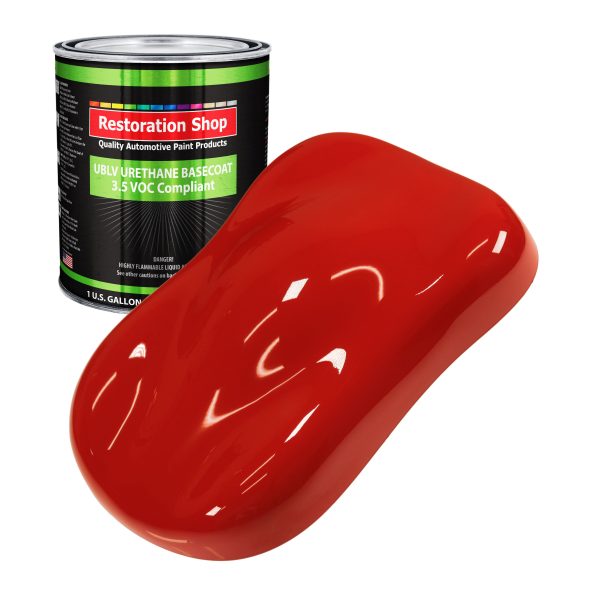 Swift Red - LOW VOC Urethane Basecoat Auto Paint - Gallon Paint Color Only - Professional High Gloss Automotive, Car, Truck Refinish Coating For Cheap