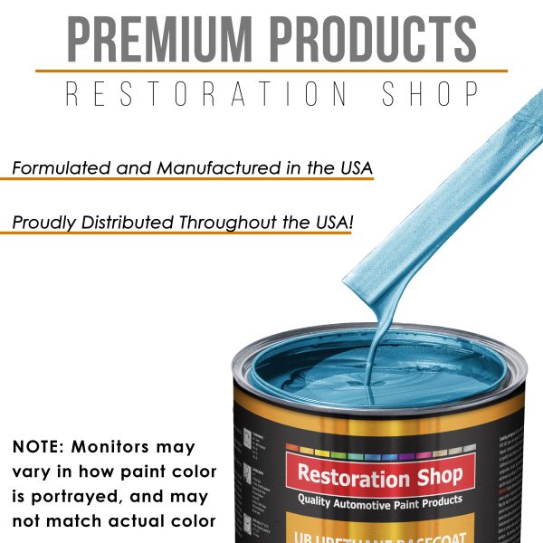 Electric Blue Metallic - Urethane Basecoat with Premium Clearcoat Auto Paint (Complete Medium Gallon Paint Kit) Professional Gloss Automotive Coating For Discount - Image 4