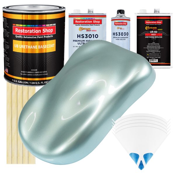 Frost Blue Metallic - Urethane Basecoat with Premium Clearcoat Auto Paint (Complete Fast Gallon Paint Kit) Professional High Gloss Automotive Coating Online
